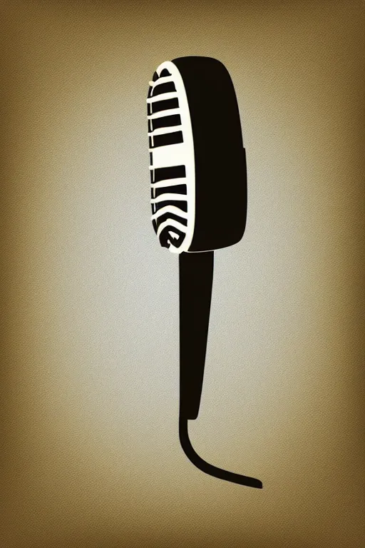 Prompt: minimalist boho style art of a microphone, illustration, vector art