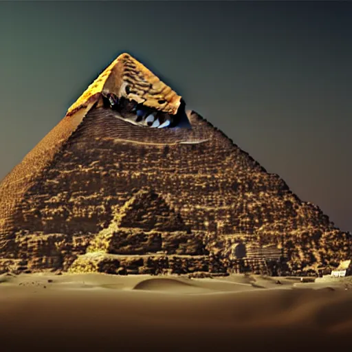 Image similar to pyramids of egypt, octane render, cgsociety, high detailed, 8 k, cinematic composition, detailed shading