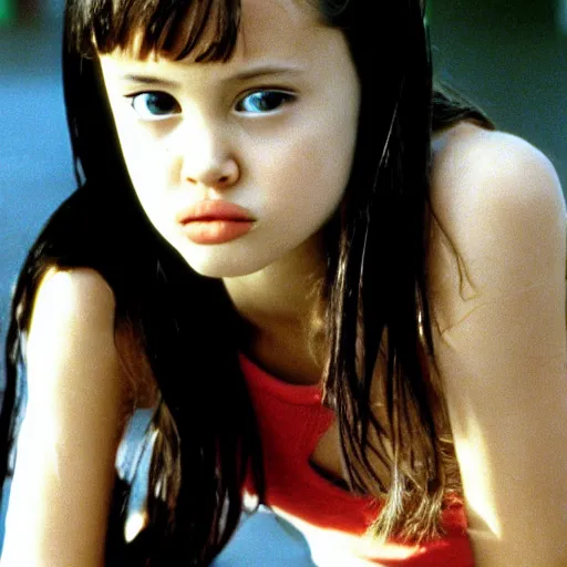 Prompt: young angelina jolie in hackers 1 9 9 5