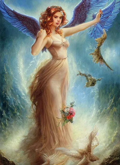 Image similar to surprised dreamy Lana Del Rey, Lilia Alvarado, Sophie Anderson, Mark Arian, Bob Byerley, Charlie Bowater, Mark Brooks, Steve Henderson, Justin Gerard, Arthur Hughes, Edward Robert Hughes, Mark Keathley, Victor Nizovtsev, Carlos Shwabe, Ross Tran, WLOP