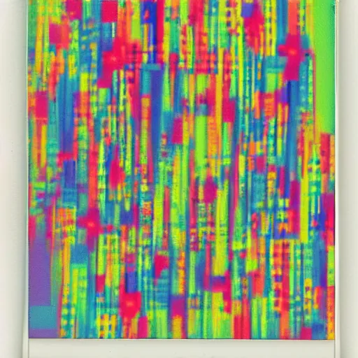 Image similar to polaroid generative art naive