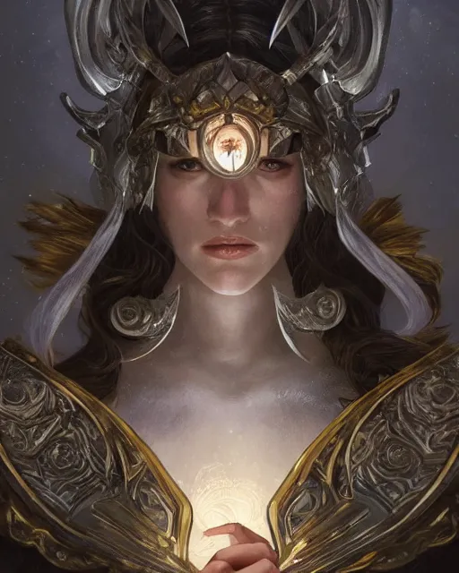 Prompt: Portrait of a Fantasy white knight, moonlit, HD, illustration, epic, D&D, fantasy, intricate, elegant, highly detailed, digital painting, artstation, concept art, smooth, sharp focus, illustration, art by artgerm and greg rutkowski and alphonse mucha, monster hunter illustrations art book