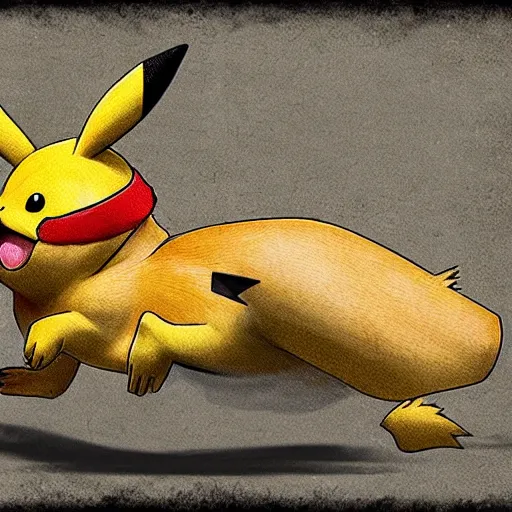 Prompt: if Pikachu were a real animal, photorealistic