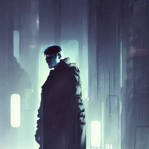 Image similar to bladerunner concept art, guweiz, graphic novel, 4 k uhd image