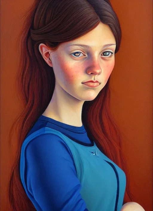 Image similar to a portrait of a pretty young lady by aaron jasinski