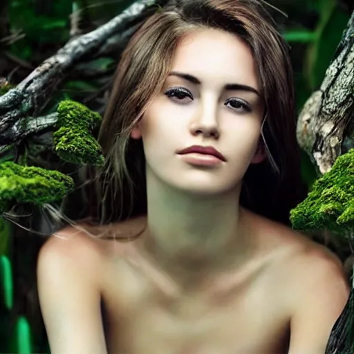 Prompt: “beautiful woman in nature”