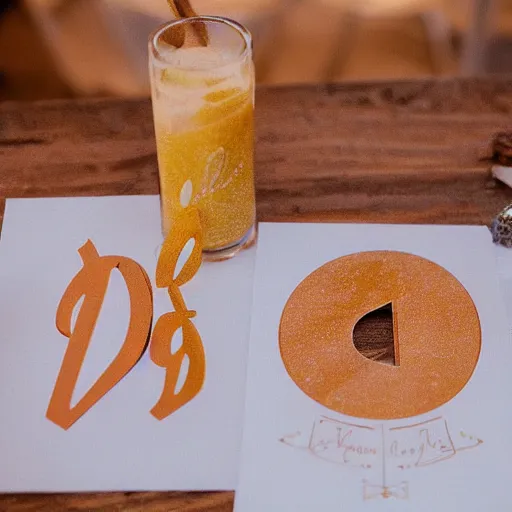 Prompt: a wedding wrong on a churro logo design