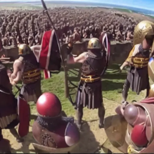 Image similar to gopro footage of the roman invasion of britain