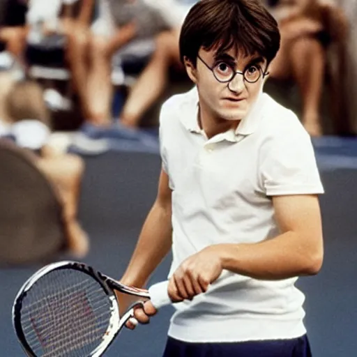 Prompt: harry potter playing tennis