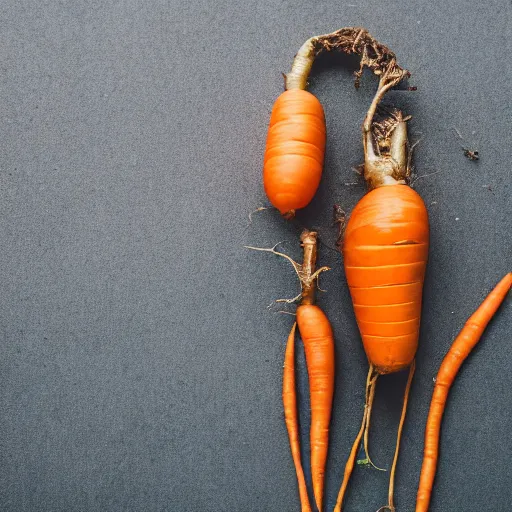 Image similar to high quality presentation photo of a golden carrot, photography 4k, f1.8 anamorphic, bokeh, 4k, Canon, Nikon