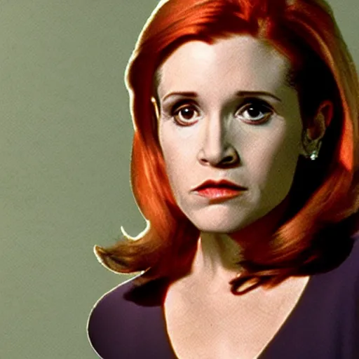 Prompt: carrie fisher as dana scully