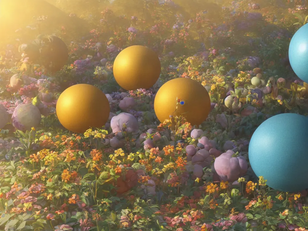 Image similar to 3 d render, sunlight study, the universe is a spheroid region 7 0 5 meters in diameter, art nouveau, by jan davidz de heem and ( ( ( ( ( lisa frank ) ) ) ) ), 8 k, sharp focus, octane render