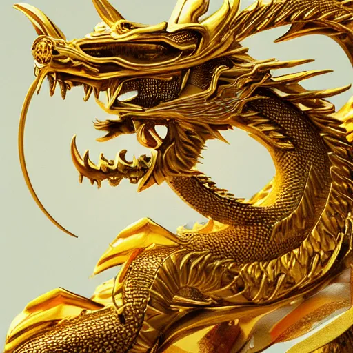 Image similar to a majestic golden dragon, hd, 4k, trending on artstation, award winning, 8k, 4k, 4k, 4k, very very very detailed, high quality bauhaus art