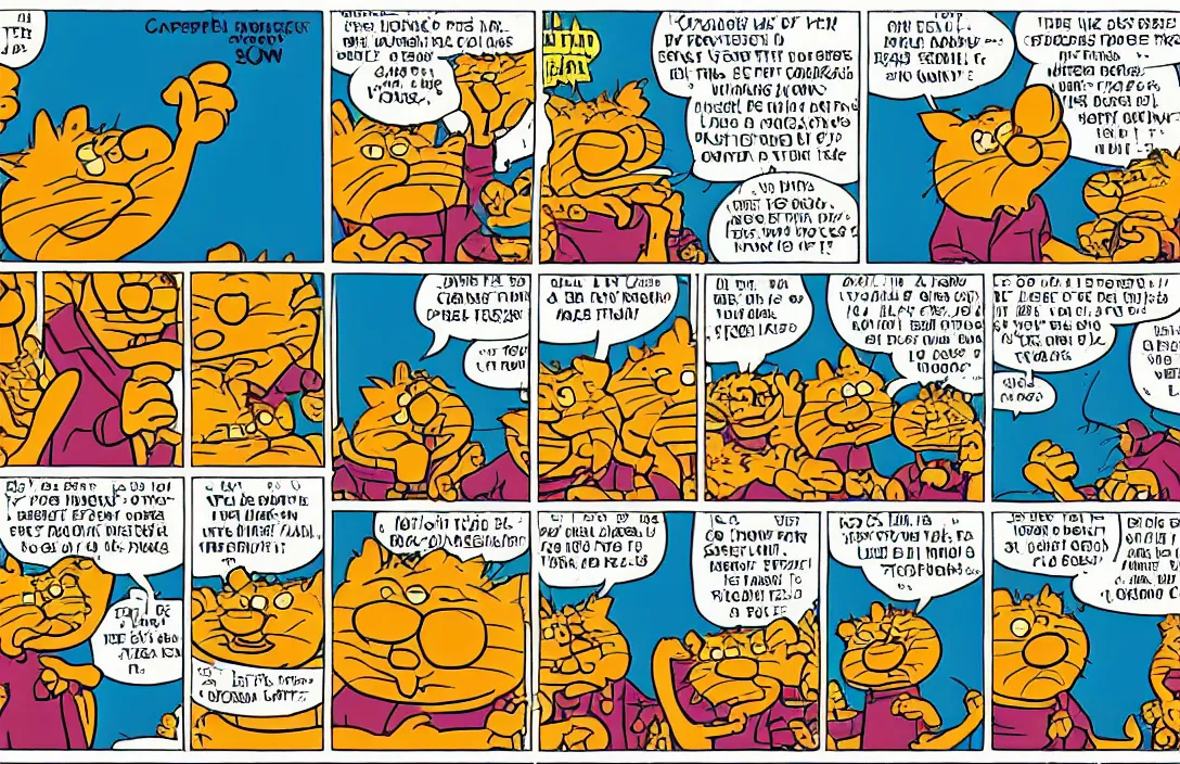 Image similar to garfield comic strip