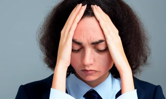 Image similar to tense anxious job interview sweating nervous