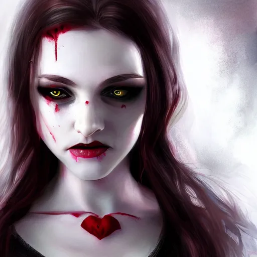 Image similar to the vampire girl portrait, fantasy art, concept art, photorealistic, highly detailed, -H 1000