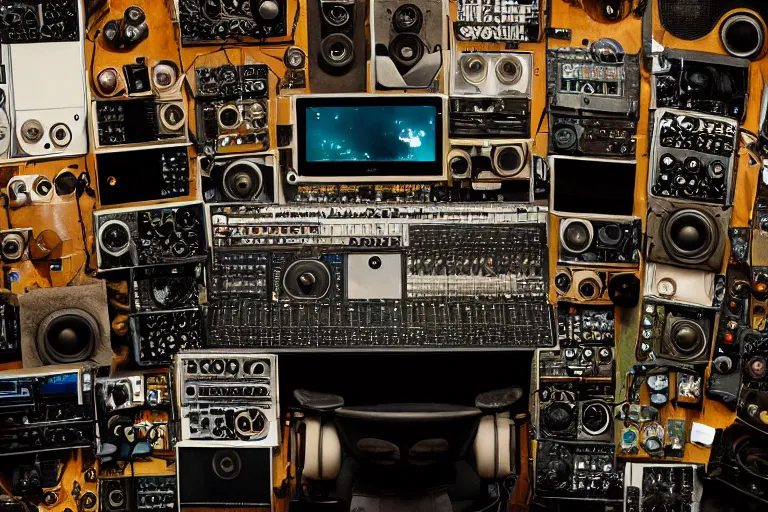 Prompt: national geographic photography of a world where sound designers exist