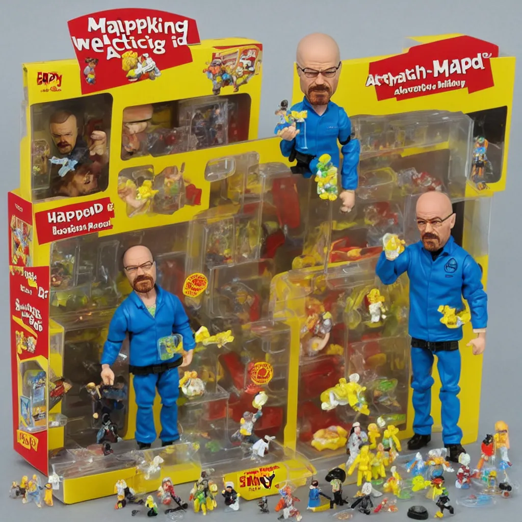 Image similar to breaking bad action figure, small figure, happy meal toy, photo