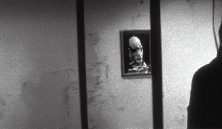 Prompt: Doug Walker crying in an empty room, film still, by Andrei Tarkovsky