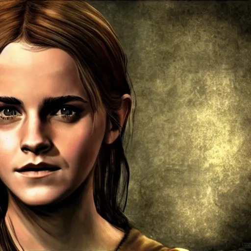 Image similar to A concept art of Emma Watson in The Elder Scrolls V: Skyrim (2009 video game)