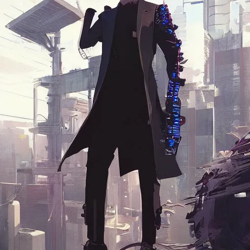 Image similar to formal wear streetwear cyberpunk outfit, pinterest, wlop, greg rutkowski ross tran, takato yomamoto, wlop, ilya kuvshinov, intricate complexity, detailed portrait, 4 k, cinematic lighting, artstation, sharp focus, smooth, makoto shinkai