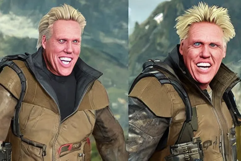 Image similar to gary busey in apex legends