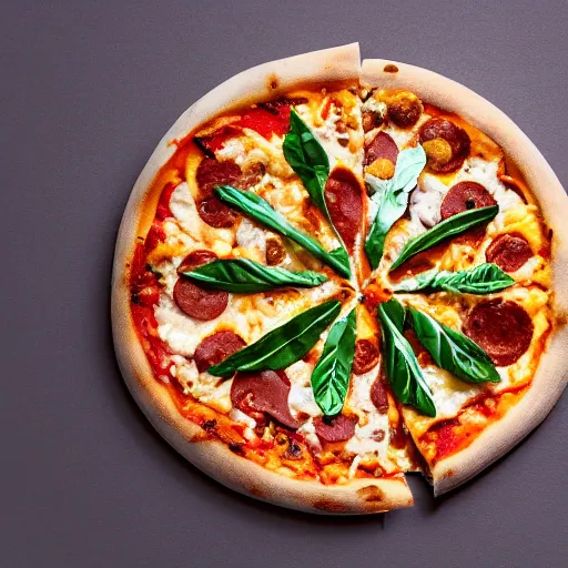 Prompt: A 🍕 made entirely out of 🥥 , 🥥 🍕 hybrid, a hybrid of coconutpizza, 4k, hd food photography