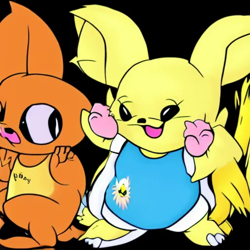 Prompt: sonichu fursona