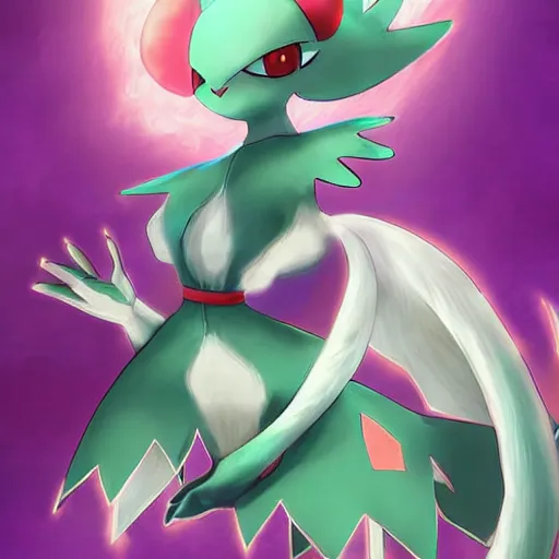 advanced anime digital art, Pokemon female Gardevoir