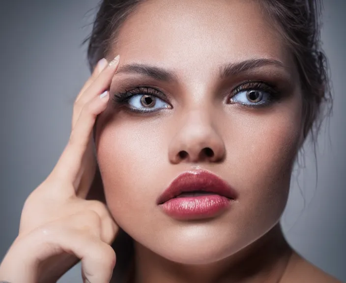 Image similar to 4 k hd, high detail photograph of beautiful woman, shot with sigma f / 4. 2, 2 5 0 mm sharp lens, wide shot, consistent, volumetric lighting, high level texture render