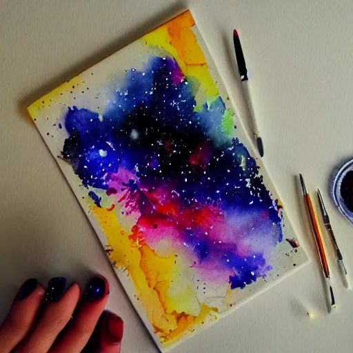 Image similar to galaxy watercolor