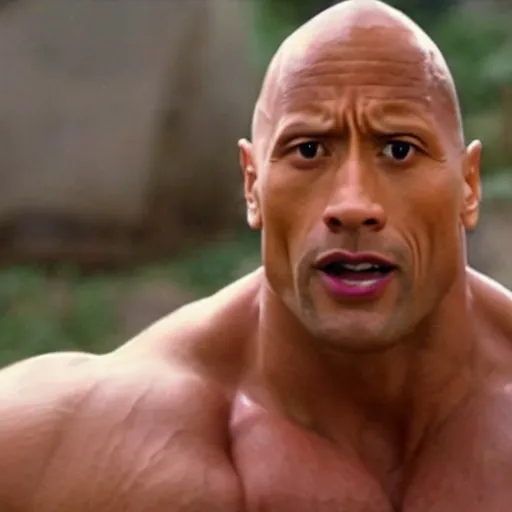 Prompt: dwayne johnson in rugrats