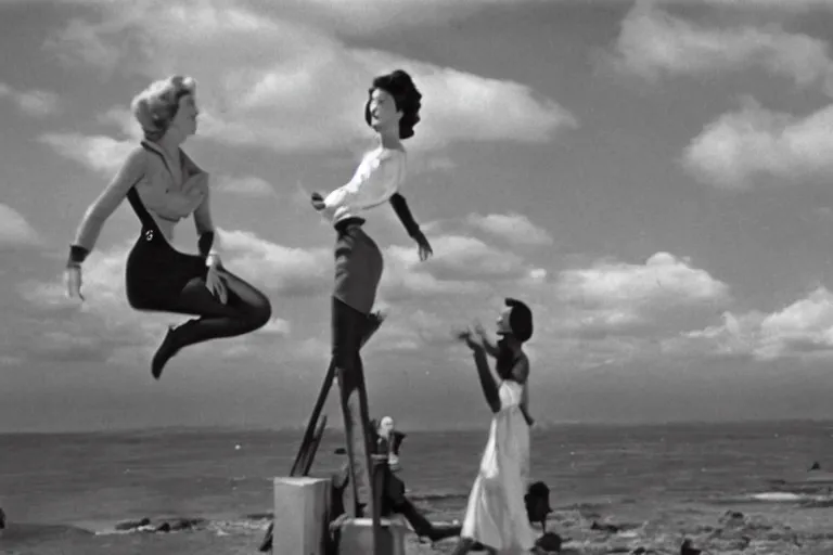 Prompt: a still of attack of the 5 0 foot woman ( 1 9 5 8 )