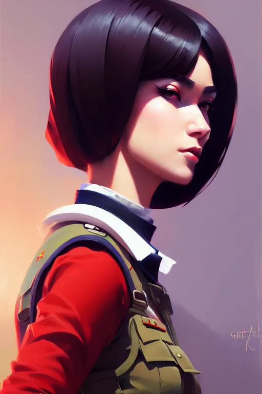 Image similar to a ultradetailed beautiful panting of a stylish swat woman, oil painting, by ilya kuvshinov, greg rutkowski and makoto shinkai, trending on artstation