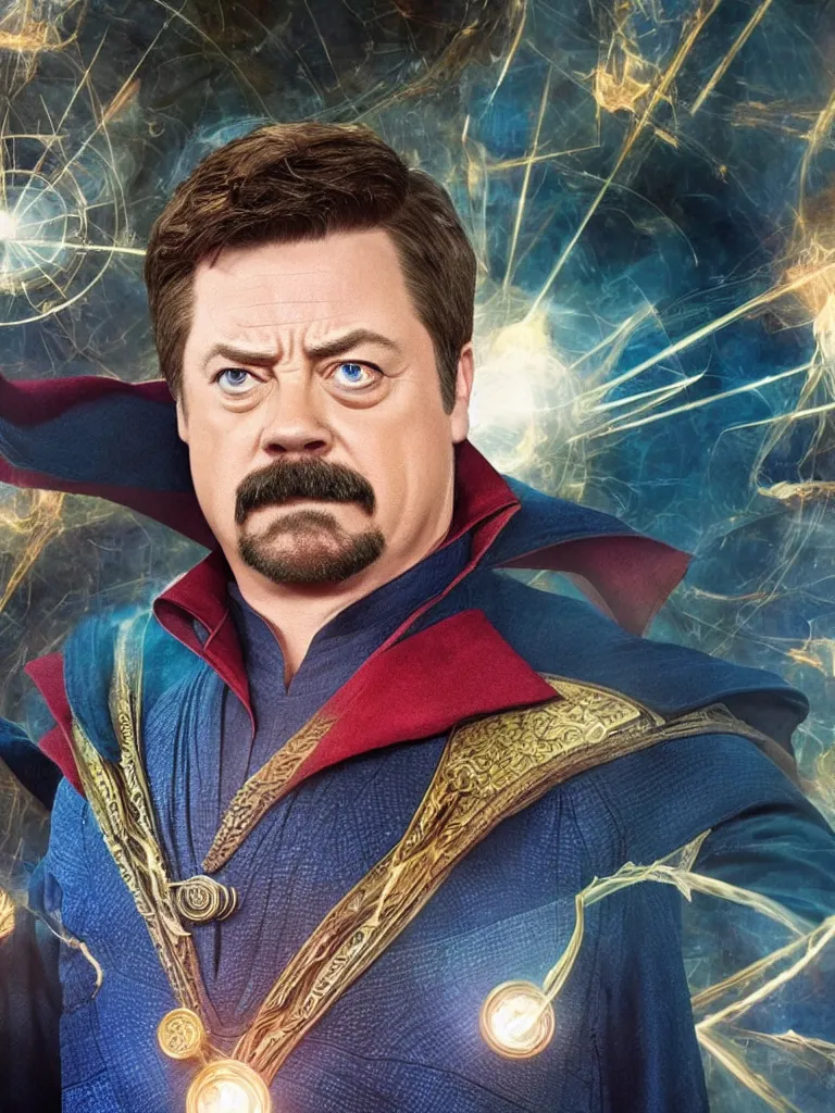 Image similar to Ron Swanson as Doctor Strange