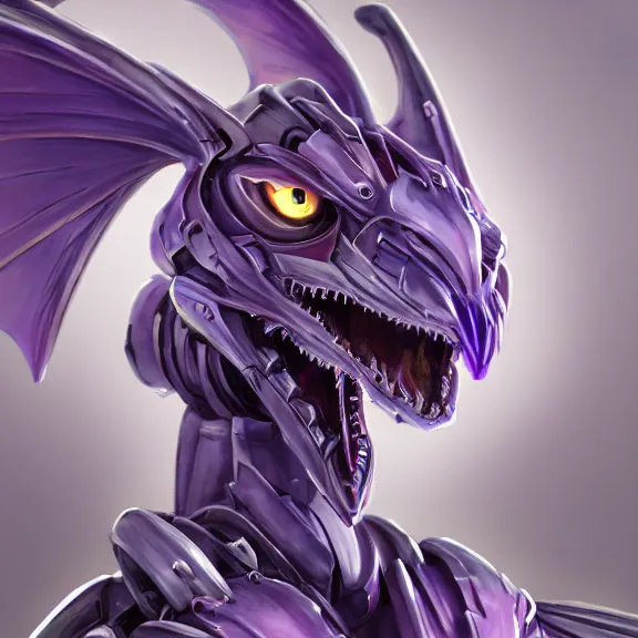 Image similar to detailed mawshot of a giant beautiful stunning goddess anthropomorphic hot robot mecha female dragon, silver sharp streamlined armor, detailed maw, glowing Purple LED eyes, eating a tiny human, food pov, micro pov, dragon art, macro art, furry art, vore, furaffinity, DeviantArt, Eka's Portal, G6