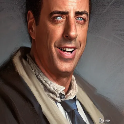 Prompt: the jerry seinfeld as a realistic d & d fantasy character, closeup portrait art by donato giancola and greg rutkowski, vintage retro, realistic face, digital art, trending on artstation, symmetry!!