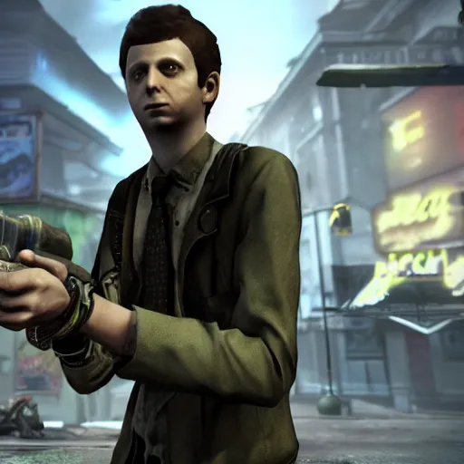 Image similar to michael cera in black ops 2 zombies, hd screenshot