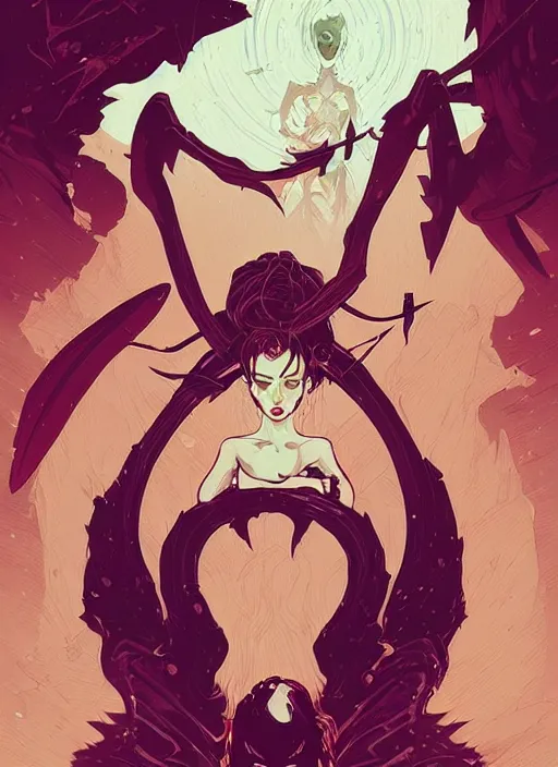 Image similar to beautifull succubus, cute face. dark fantasy, d & d, artstation, art by petros afshar, tom whalen, laurie greasley and greg rutkowski and ilya kuvshinov