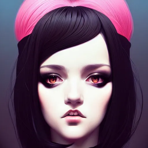 Image similar to a portrait of a beautiful goth woman, art by ilya kuvshinov and wlop and artgerm and josan gonzalez, digital art, highly detailed, intricate, sharp focus, trending on artstation hq, deviantart, pinterest, unreal engine 5, 4 k uhd image