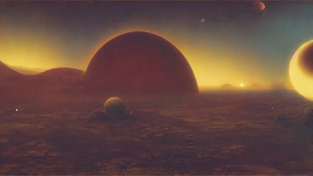 Image similar to otherworldly atmosphere of an evolving alien planet by arthur haas and bruce pennington and john schoenherr, cinematic matte painting