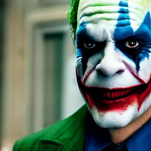 Prompt: film still of David Cross as joker in the new Joker movie