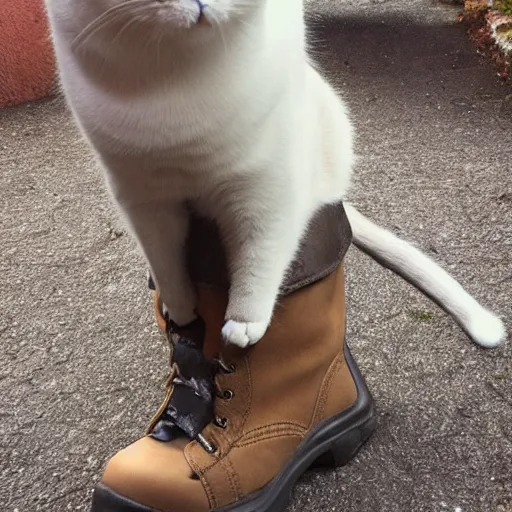 Prompt: a cat wearing boots