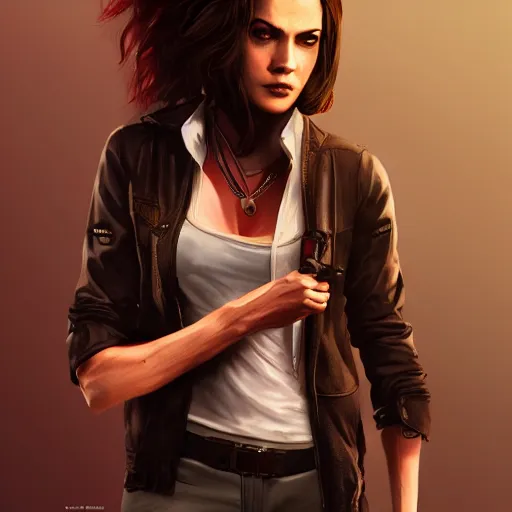 Image similar to Vampire Academy series character as a GTA character, by Cedric Peyravernay, highly detailed, hyperrealism, excellent composition, cinematic concept art, dramatic lighting, trending on ArtStation