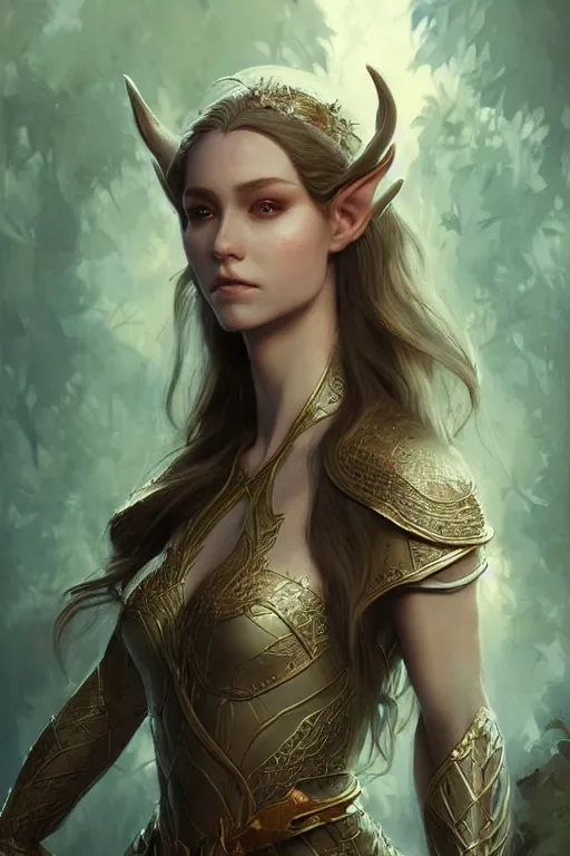 Prompt: beautiful elven princess, accurate anatomy, only two hands, highly detailed, digital painting, artstation, concept art, smooth, sharp focus, illustration, Unreal Engine 5, 8K, art by Ross Tran and Michael Whelan and greg rutkowski and John Singer Sargent