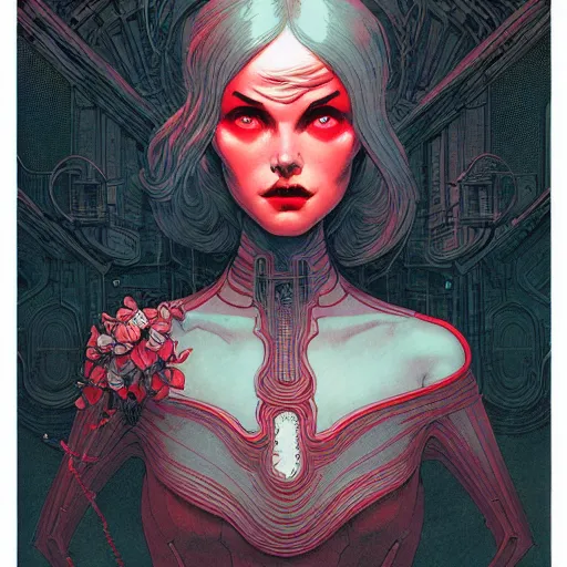 Prompt: portrait soft light, by killian eng and joe fenton and martin deschambault and conrad roset, inspired by victorian marvel comics, red and grey only, etching, fine, sharp high detail,