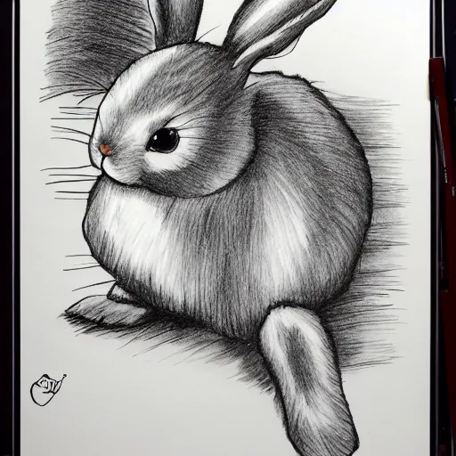 A rabbit pencil sketch by Egorroshverse on DeviantArt