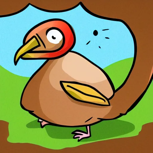 Image similar to cute cartoon illustration of a dodo bird