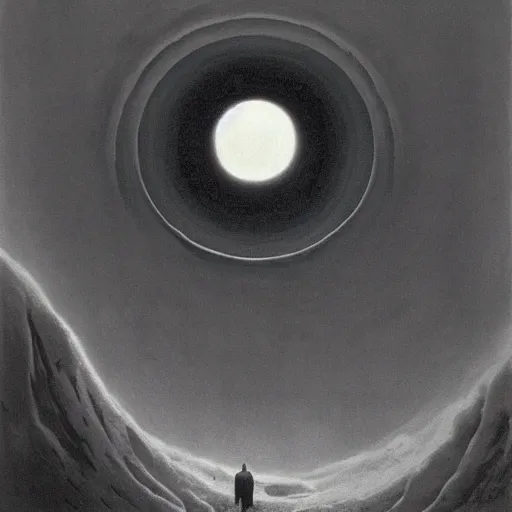 Image similar to center of black hole, with strong pirate motive by zdzisław beksinski, oil on canvas