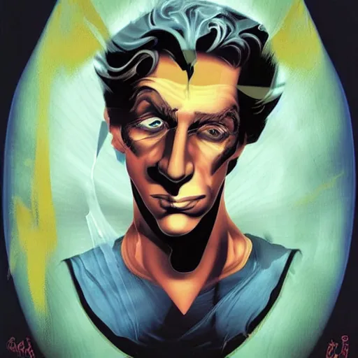 Prompt: Guybrush Threepwood by Dave McKean